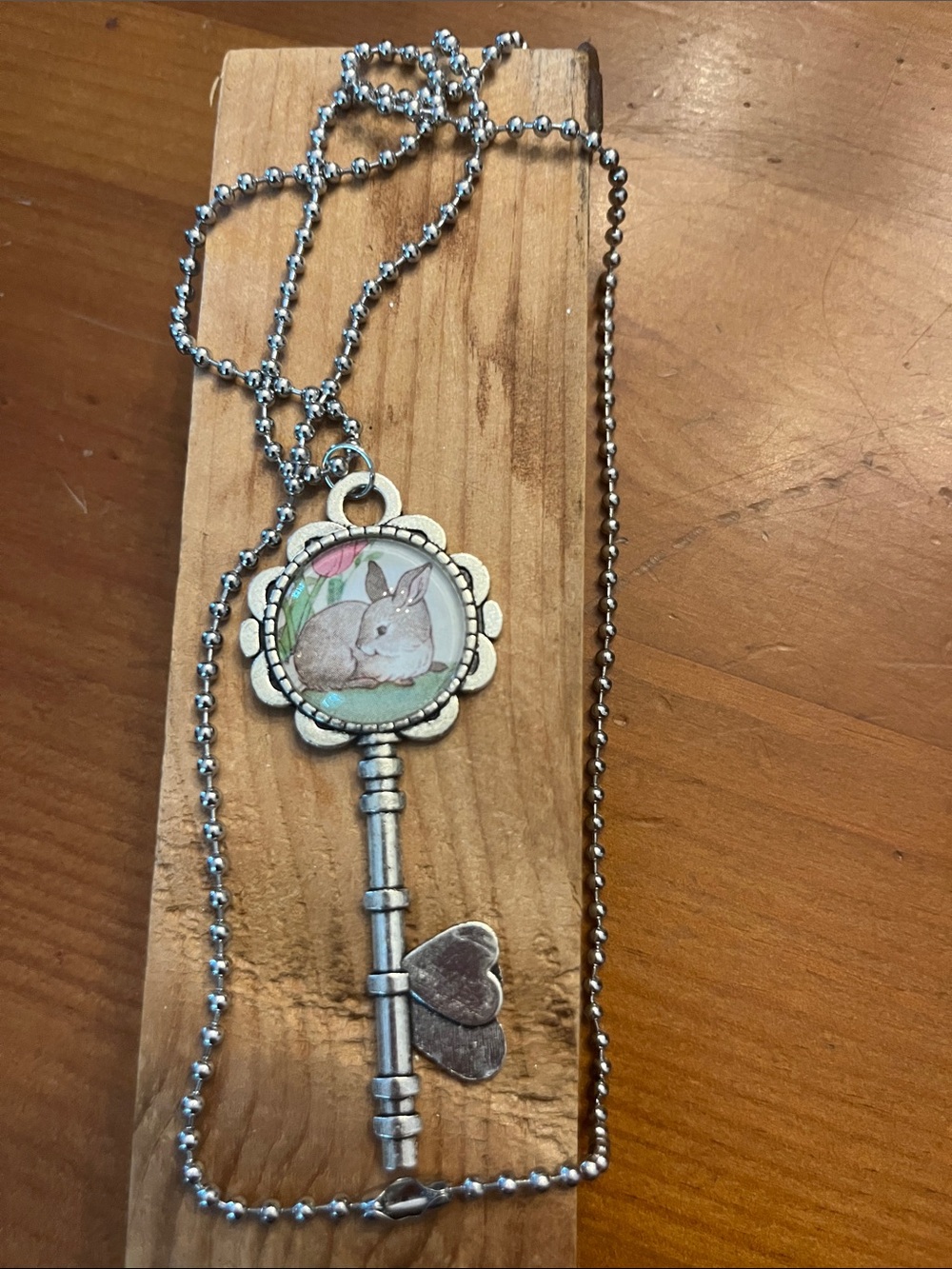 Handmade Cabochon key necklace
